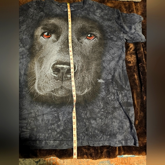 THE MOUNTAIN UNISEX LABRADOR DOG T-SHIRT IN GRAPHIC TIE DYE PRINT BLACK Sz XXL - Picture 8 of 12